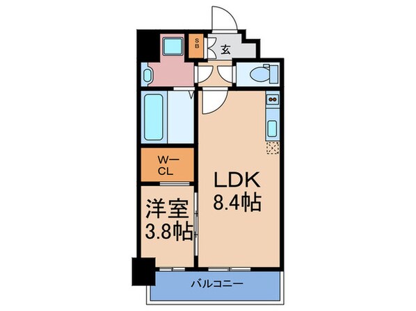 ｴｽﾘｰﾄﾞﾚｼﾞﾃﾞﾝｽ梅田ﾏｰｸｽの物件間取画像